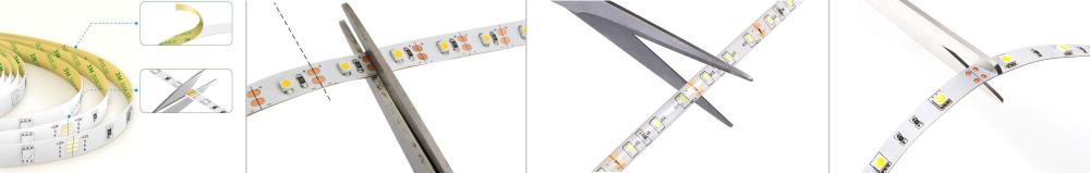 Montaža led trakov Rezanje LED trakov