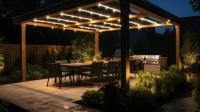 Osvetlitev pergole z led trakovi in alu profili