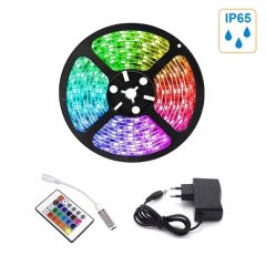 LED trak komplet 5m / RGB / 30 LED/m /  IP65  / 5 x 7,2W/m = 36W / + napajalnik + RGB daljinski upravljalnik