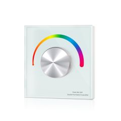Vgradno stensko gumbno stikalo za večbarvna RGB LED svetila / DC12V - 24V / max 144W/288W / Bele barve