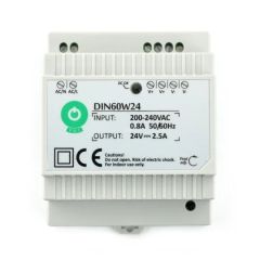 Napajalnik za DIN letev DC24V / 60W / 2,5A / IP20