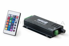 Audio (glasbeni) RGB LED IR daljinski krmilnik / kontroler / upravljalnik / DC12V / DC24V / vgrajen mikrofon