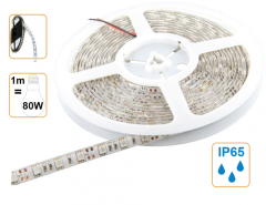 Samolepilen fleksibilen LED trak / toplo bela / IP65 - vodoodporen / 60 LED/m / 2835 / 14,4W/m / DC24V