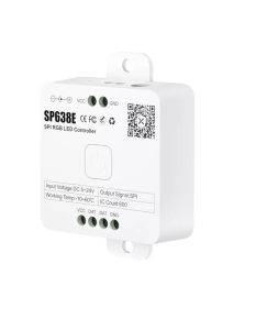 SP638E Bluetooth RF Glasbeni Krmilnik za SPI RGB LED Trak 5V–24V | SuperStrela