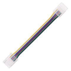 12 mm 6-polni RGB+CCT povezovalni konektor s kablom za LED trak – brez spajkanja