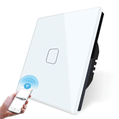 Wifi SMART enopolno TOUCH stikalo / 230V / bela
