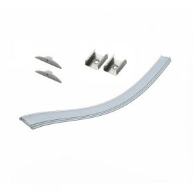 Upogljiv nadometni aluminijast profil za LED trak / 2m / na klik / 17,3 x 3,8mm